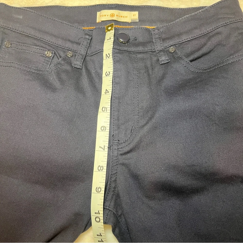 Tory Burch Women's Classic Closet Staple Dark Blue Straight Leg Jeans SZ 27